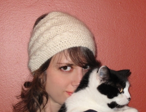 edited owl headband with cat